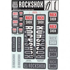 35mm Black Rockshox White Decal Kit - B0723H4L3Q